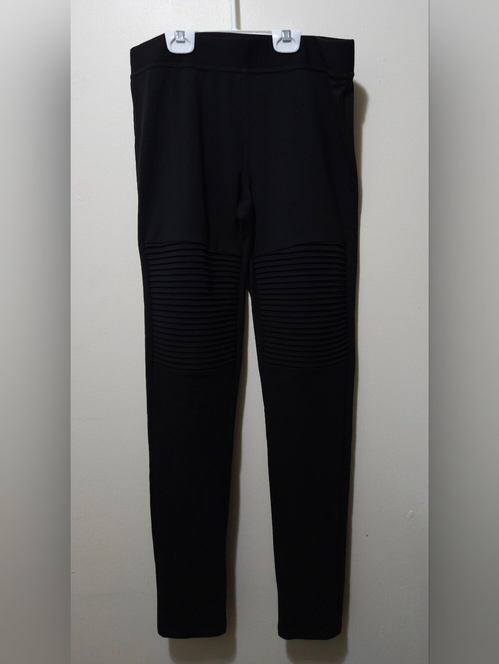 Express Black Ribbed-Knee Slim Joggers